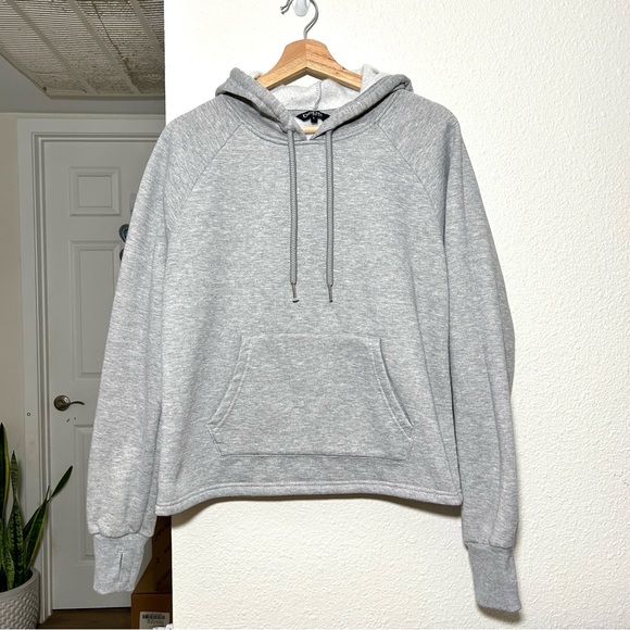 BEBE SPORT Sequin Stripe Sparkly Hoodie Heather Sz L - Picture 7 of 16